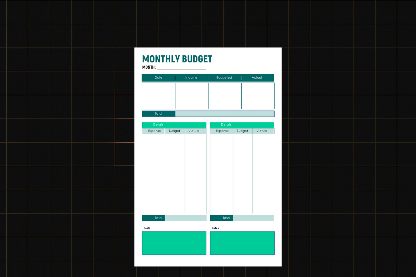 Plan Your Budget 9