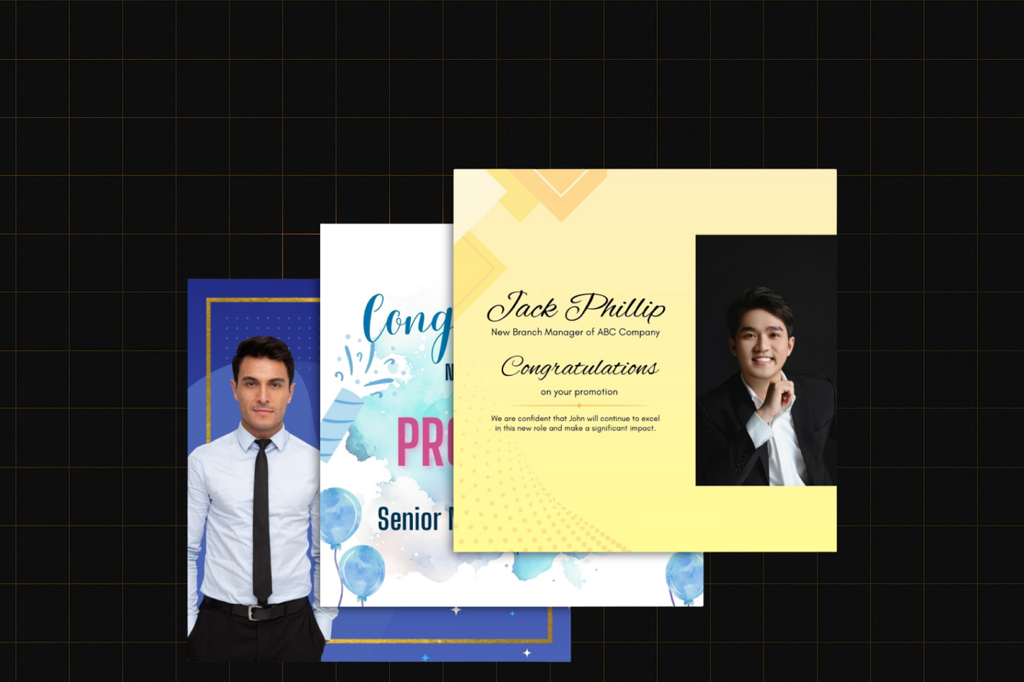 Career Advancement Announcement Card