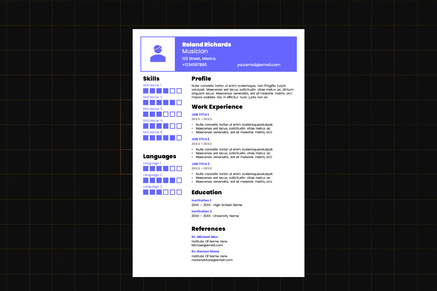 EZ Resume Template 3 – Kitfluence