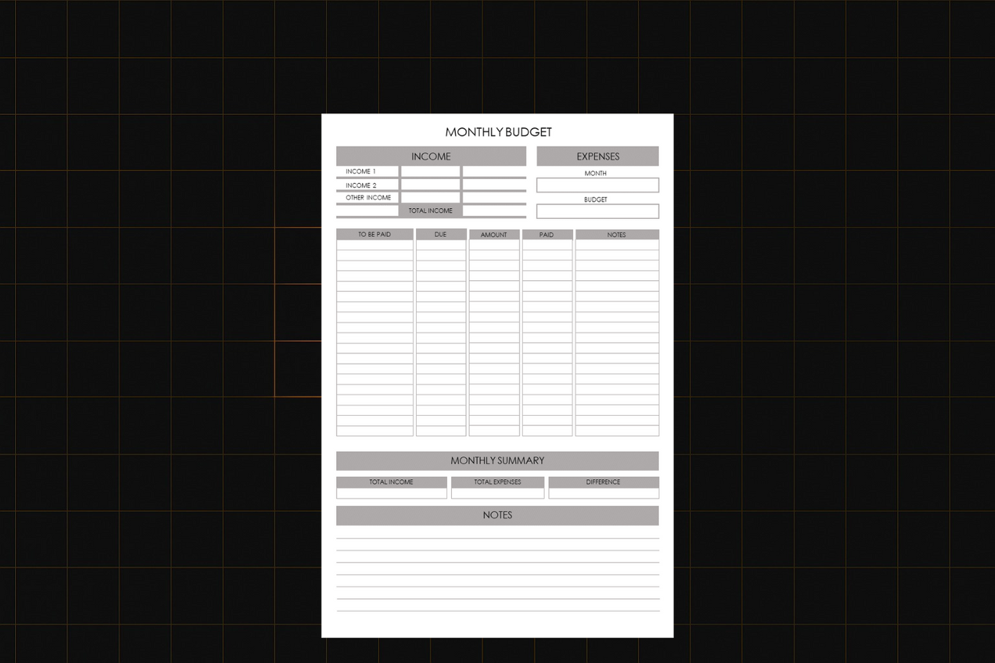 Plan Your Budget 4