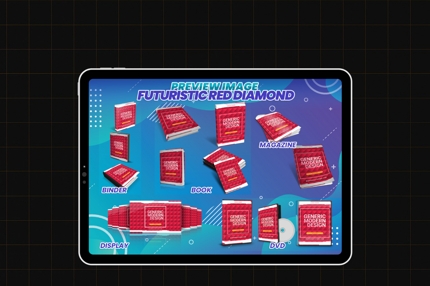 Futuristic Red Diamond
