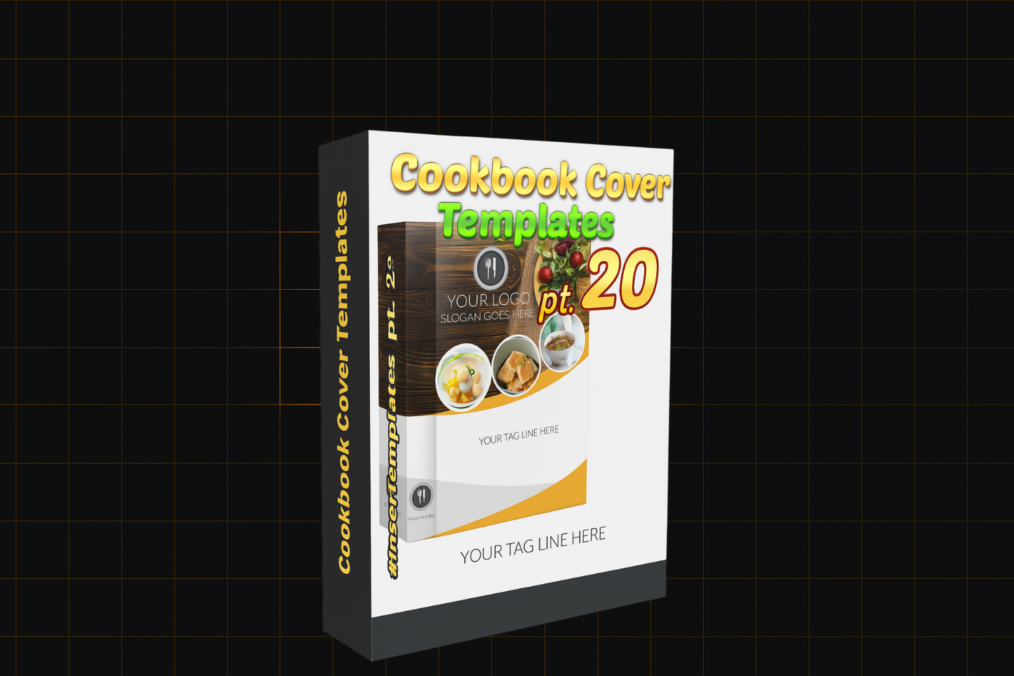 3D Cookbook Ecover Templates