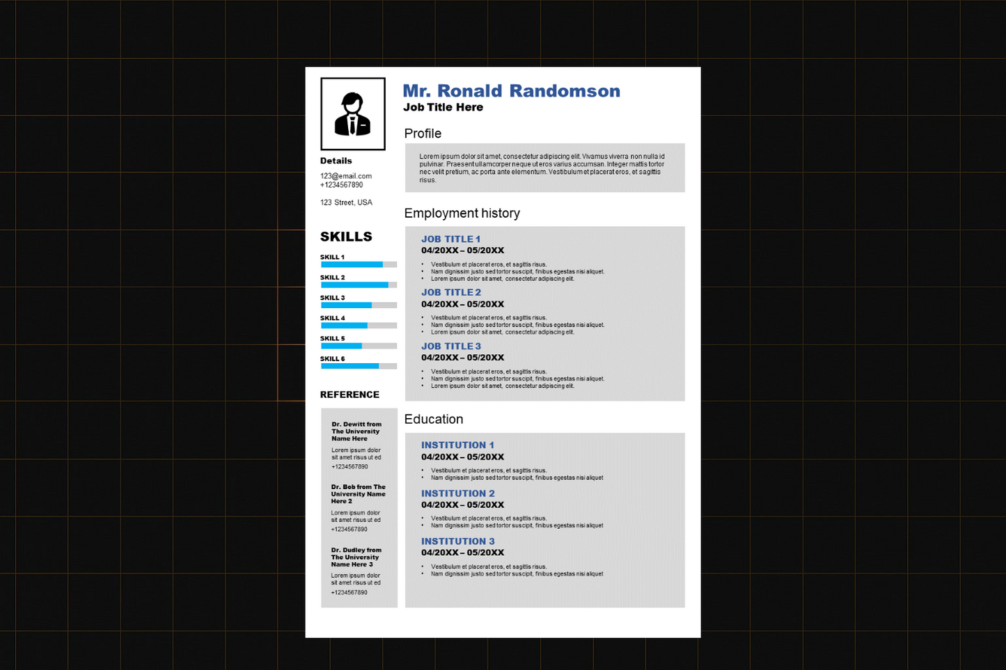 EZ Resume Template 1