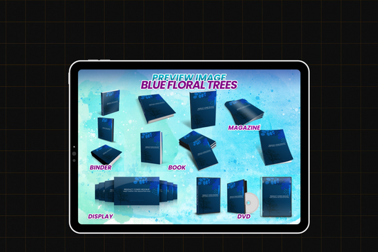 Blue Floral Trees