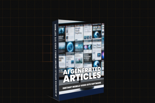 AI Generated Articles Instant Mobile Video Site Software