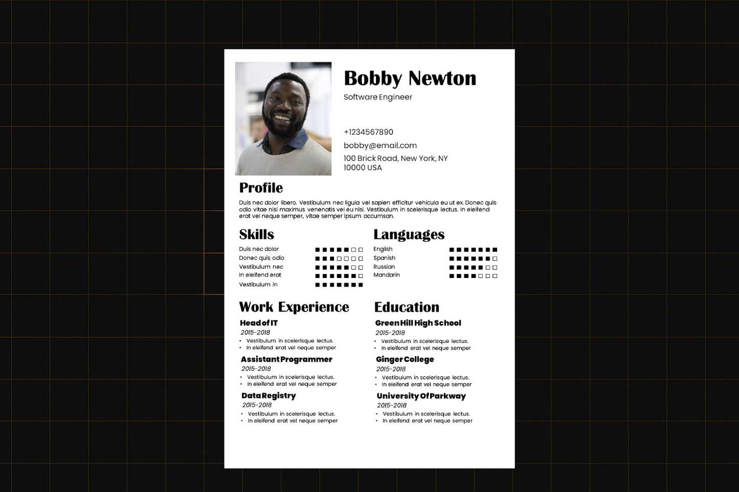 EZ Resume Template 7