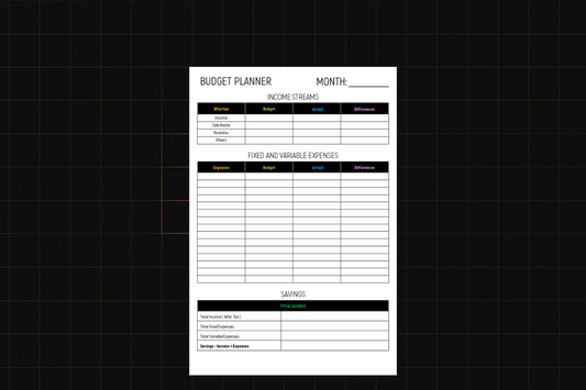 Plan Your Budget 6